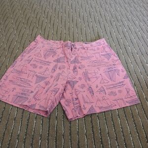 Ralph Lauren Classic Fit Pink Navy Nautical Sketches Shorts Men's Size 33